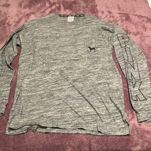 charcoal grey pink long sleeve size small